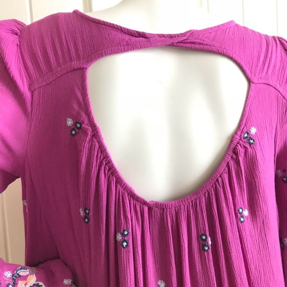 PRICE⬇️ Free People Pink Embroidered Minidress - Picture 7 of 8